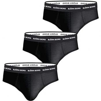 Essential Cotton Stretch Briefs 3-Pack - Black, Medium