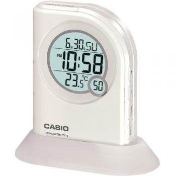 Casio PQ-75-7 - Despertador con termómetro, Color Blanco
