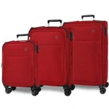 Juego de maletas Movom Atlanta 56 - 66 - 77 cm rojo