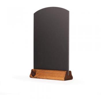 Chalkboards UK Pizarras con plinto, Madera, Color de Madera rústica, 31 x 21 x 4 cm