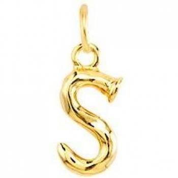 UNO de 50 - Small Alphabet Pendant S in Gold-Plated Metal Alloy
