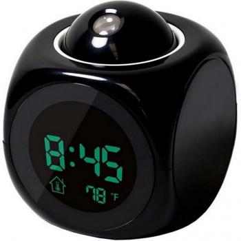 Reloj Despertador Digital de Escritorio con Proyector de Hora, Multifunción, Calendario Meteorológico y Termómetro