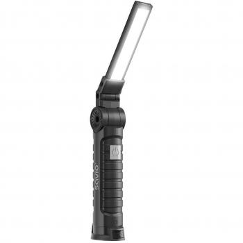 Lámpara de Taller Recargable Savio FL-03 COB LED 3W, USB-C, 150 lm, Cabezal Giratorio y Imán