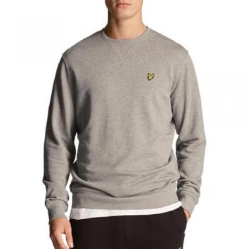 Lyle & Scott Mid Grey Marl Crew Neck Sweatshirt - Male - Size: XXL