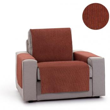 Protector Cubre Sofá Funda de Sofa Adaptable modelo Chenilla color Teja para 1 Plaza o Relax, diseño Elite