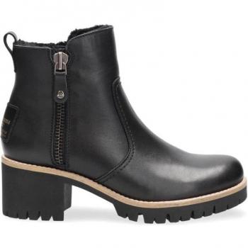 Panama Jack Botines Mujer Negro Cuero Waterproof
