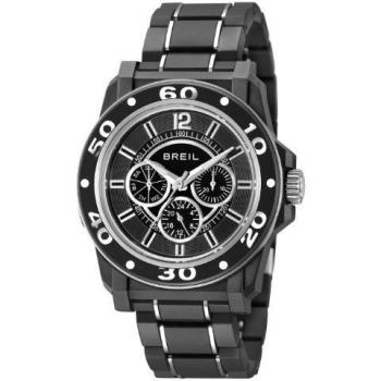Breil Men's Quartz Watch with Black Dial Analogue Display and Black PU Bracelet TW0995