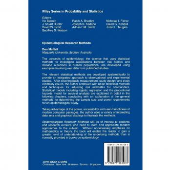 Métodos de Investigación Epidemiológica - Edición en Rústica, Serie Wiley en Probabilidad y Estadística Matemática