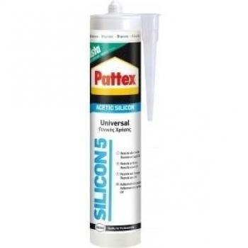 Set de 2 selladores Pattex Silicon 5 blanco resistente al moho 2 x 280 ml