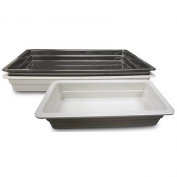 Cubeta GN 1/1 de Melamina Blanca Resistente para Vasos, Tazas y Platillos