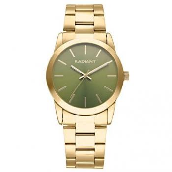 Reloj Analógico de Cuarzo Radiant Basic RA594205 para Mujer, Acero Inoxidable IP Dorado, Esfera Dorada, Tamaño 36mm, Resistente al Agua 3ATM