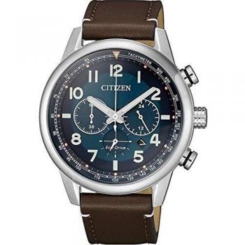 Citizen Men's Chronograph Eco-Drive Watch with Leather Strap CA4420-13L