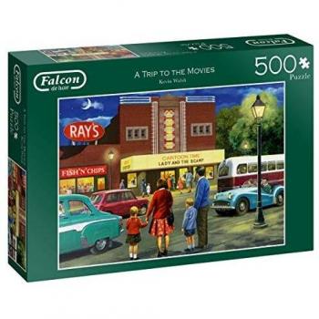 Falcon 500 Piece Jigsaw Puzzle - A Trip to the Movies by Kevin Walsh