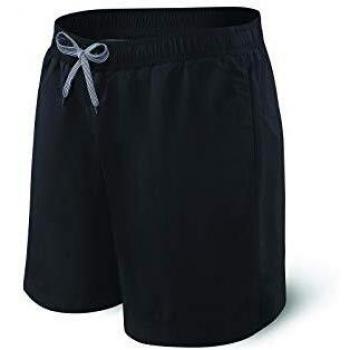 SAXX Underwear Co. Shorts De Baño - Bañador Largo Cannonball 2N1 Con Bolsillos - Shorts De Baño Con Forro De Malla de los hombres|Apagón|Pequeña