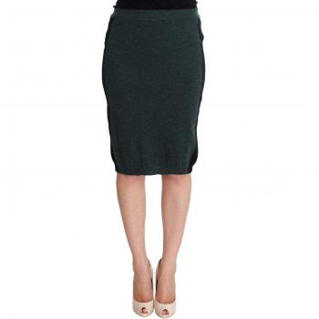 MILA SCHÖN Green Wool Blend Pencil Skirt - IT42|M