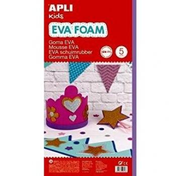 APLI Kids 12767-Goma EVA lila 600 x 400 mm 5 hojas