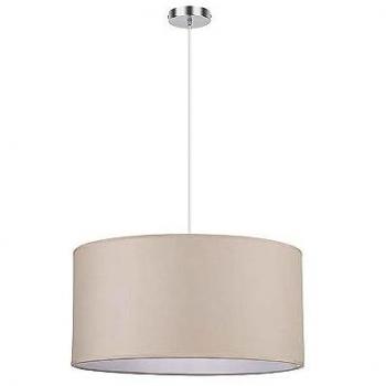 Lámpara Colgante Chanza 3xe27 Cromo/Beige Diseño Moderno 50x50 cm