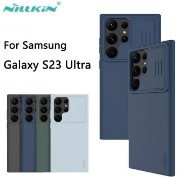 Nillkin Green Silicone Camera Slider Case for Samsung Galaxy S23 Ultra