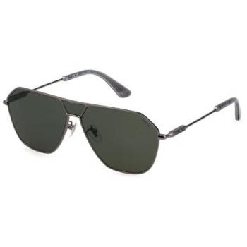 Police SPLL89 Men's Sunglasses - Total Shiny Ruthenium Gray, 62 MM, Smoke Lens / CAT3