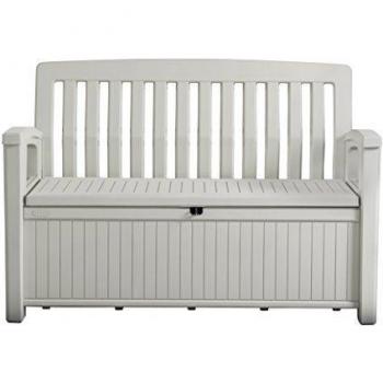 Chalet y jardín Patio Bench baúl, 227 Liters L, Color Blanco, 227 L