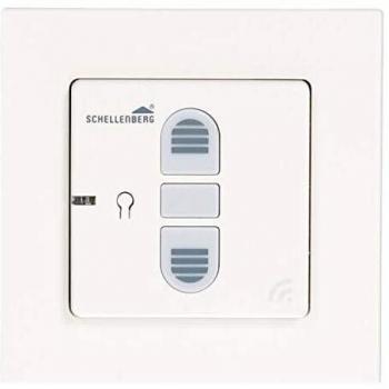 Interruptor de persiana empotrado inteligente con control remoto, 868.4 MHz, compatible con sistemas Smart Home, color blanco
