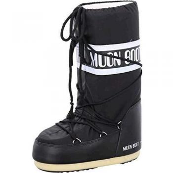 Moon Boot Icon Nylon Black Winter Boots, Size 45/47 EU