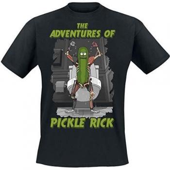 Rick And Morty Adventures Of Pickle Rick Camiseta Negro XL