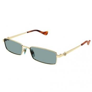 Gucci GG1600S 003 Stylish Rectangular Sunglasses for Women, Yellow Metal Frame, 56 MM