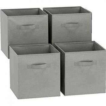 GREATOOL Caja de Almacenaje Plegable, Pack 4 Unidades, 31x31x31cm,Cajas organizadoras en Tela, Caja para organizar Ropa, Juguetes y Sábanas en Armarios