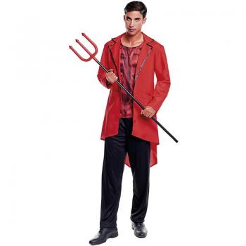 Disfraz de Diablo Elegante para Hombre con Chaqueta y Accesorios