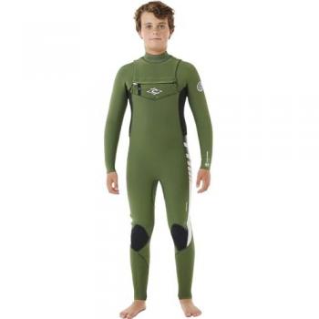 Rip Curl Traje De Neopreno De Manga Larga Con Cremallera En El Pecho Para Jóvenes Dawn Patrol Stm 5/3 Mm Gb - Traje de neopreno, manga larga, cremallera en el pecho,