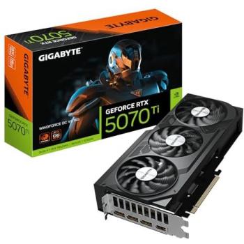 Gigabyte GeForce RTX 5070 Ti WINDFORCE OC V2 16GB GDDR7 Graphics Card with HDMI and DisplayPort