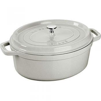 Staub La Cocotte 33 cm Oval Cast Iron White Truffle