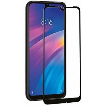 Muvit Protector Pantalla Xiaomi Redmi 7 Vidrio Templado Plano con Marco Negro