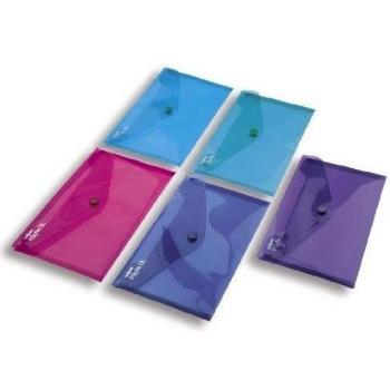 Snopake 11355 - Carpeta (Polipropileno (PP), Azul, Verde, Rosa, Púrpura, Turquesa, Apaisado, 650 Hojas, 220 mm, 180 mm)
