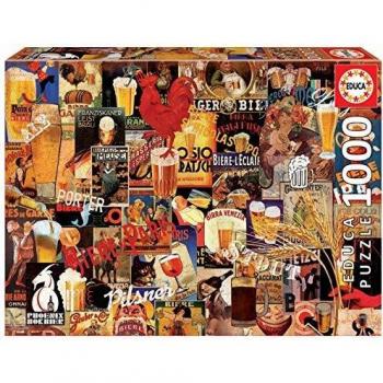 Vintage Beer Collage 1000-Piece Puzzle by Educa