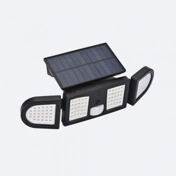 Foco Proyector LED Solar 5W IP65 con Sensor de Movimiento PIR y Crepuscular 6000K - 6500K Negro