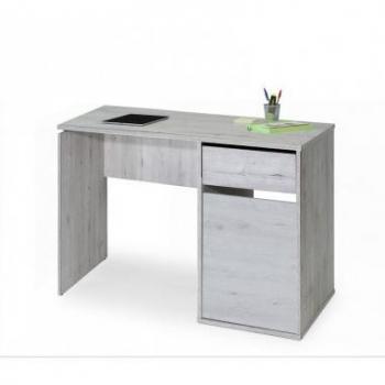 Mesa de Escritorio Burgos 5210 Topkit con cajón y puerta, medidas 74x10x50 cm, color Blanco Mozart