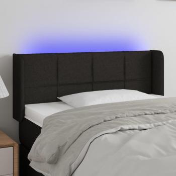 Cabecero LED Negra de Tela 93x16x78/88 cm