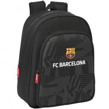 Mochila Escolar Infantil Safta F.C. Barcelona Black, 27x33x10 cm, cómoda y versátil, calidad y resistencia, color negro