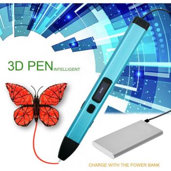 Bolígrafo 3D PCL para Dibujar en Relive, Baja Temperatura, LCD Pantalla, Compatible con PCL Filamento, Perfecto para Niños y Adultos - 2x 1,75mm PCL Filamentos
