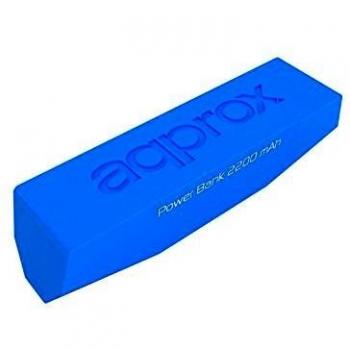 APPROX BATERIA EXTERNA UNIVERSAL POWER BANK APPPB22EVLB 2200MAH ENTRADA MICROUSB SALIDA USB 5V/1A DISEÑO REDUCIDO AZUL
