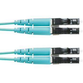 Cable de fibra óptica Panduit LC-LC Duplex OM4 Aqua de 5 metros, color Multicolor Turquesa