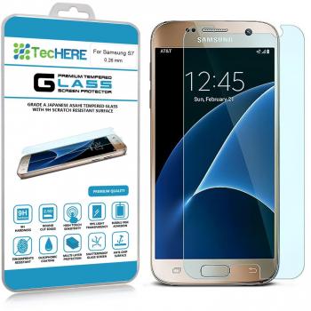 TecHERE GlassShield – Protector de pantalla Ultra Resistente de cristal templado para Smartphone/Móvil – Protector pantalla de alta calidad y ultra fina con grosor de Soli 0,26 mm – Resistente a los arañazos y golpes