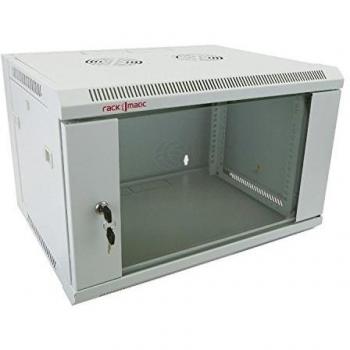 Armario Rack Mural 19'' 6U 570x450x390mm Pared SOHORack desmontado DIY Blanco RAL7035 de RackMatic