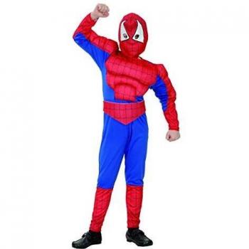 Fyasa 706079-T01 Disfraz de héroe de araña muscular para 4 a 6 años, multicolor, mediano