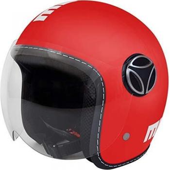 Momo Baby - 1020000014 - Casco de bebé Rojo Mate/Blanco, Talla JM