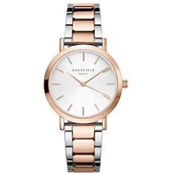 The tribeca white sunray steel silver rose gold duo
