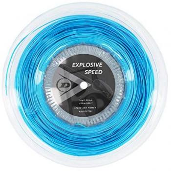 Cordaje Tenis Dunlop Explosive Speed Bobina 200m Azul - Elegir Diámetro, Polyester, 16G US