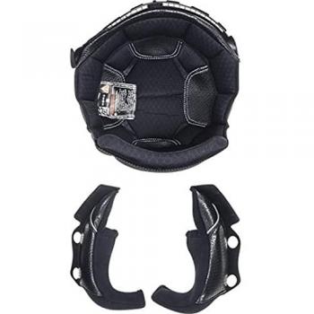 Forro interior para casco LS2 OF601 Carbono, almohadillas para mejillas, color negro, talla L